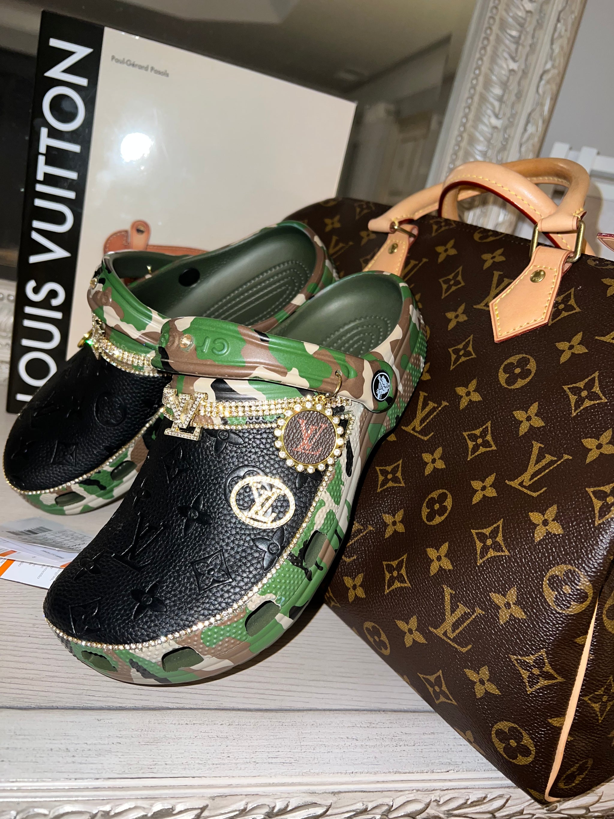 Louis Vuitton Black Lv Crocs - Discover Comfort And Style Clog